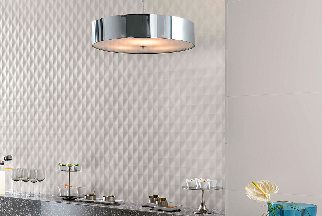 Плитка для стен 3D WALL DESIGN MESH WHITE MATT 40x80 см